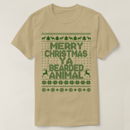 BEARED CHRISTMAS T-SHIRT (Design voorkant)