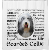 Beared Collie Shower Curtain Douchegordijn (Voorkant)