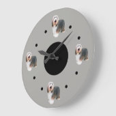 Beared Collie Thema Grote Klok (Hoek)