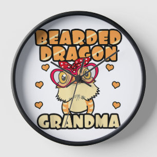 Beared Dragon Oma Wandklok