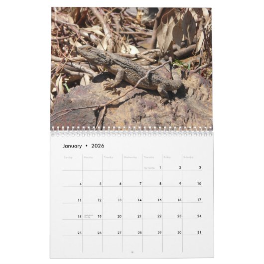 Beared Dragons Wall Agenda Kalender (Jan 2026)