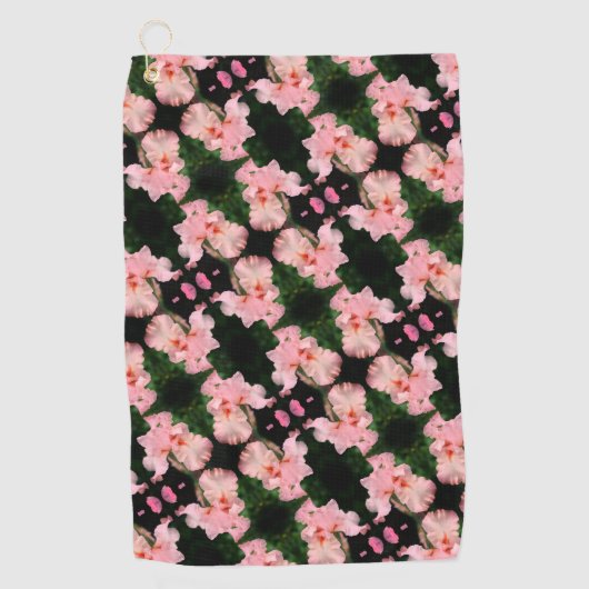 Beared Iris-ventilator in Abstract perspatroon Golfhanddoek (Voorkant)