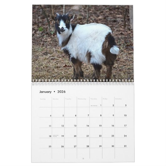 Beared Lady Boerderijen Agenda Kalender (Jan 2026)