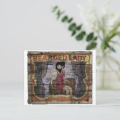 Beared Lady Canival Banner Briefkaart (Staand voorkant)