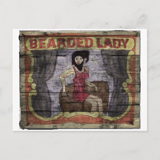 Beared Lady Canival Banner Briefkaart (Voorkant)