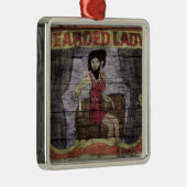 Beared Lady  Canival Banner Metalen Ornament (Rechts)