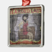Beared Lady  Canival Banner Metalen Ornament (Links)