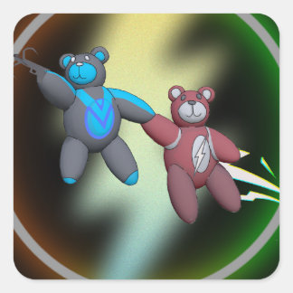 Bearflash(2) Vierkante Sticker