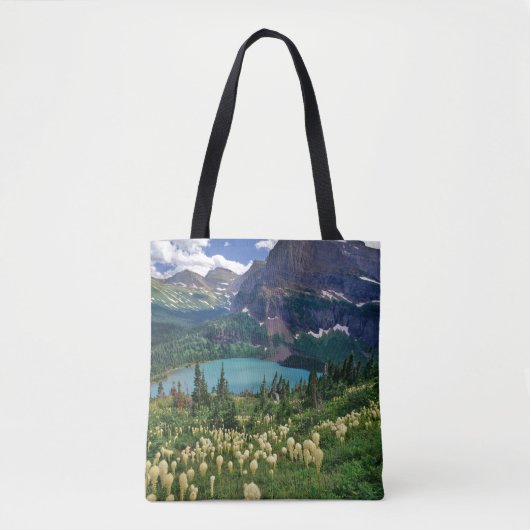 Beargras boven het meer van Grinnell Tote Bag (Voorkant)