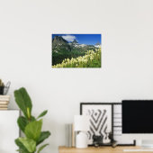 Beargrass bij Logan Pass in Gacier National Poster (Thuiskantoor)