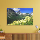 Beargrass bij Logan Pass in Glacier National Park Canvas Afdruk (Insitu (Woonkamer))