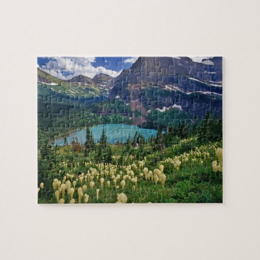 Beargrass boven Grinnell Lake in de Many Legpuzzel (Horizontaal)