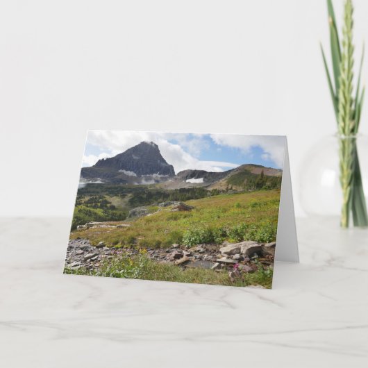 Bearhat Mountain en gletsjerrivier Kaart (Voorkant)