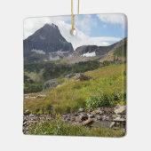 Bearhat Mountain en gletsjerrivier Keramisch Ornament (Links)