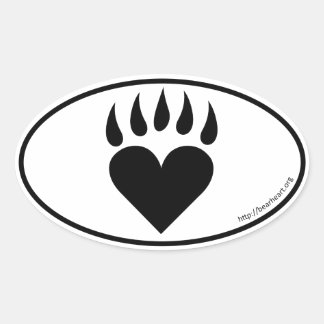 BearHeart Ovale Sticker
