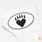 BearHeart Ovale Sticker (Envelop)