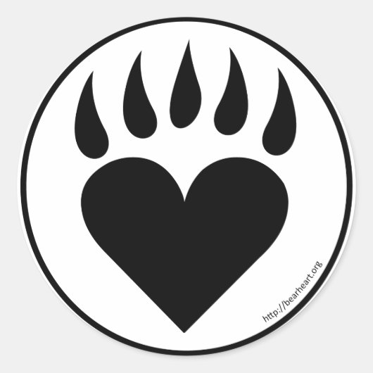 BearHeart Ronde Sticker (Voorkant)