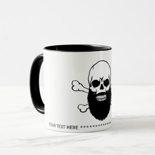 Bearing Skull Message Coffee Mok (Voorkant links)