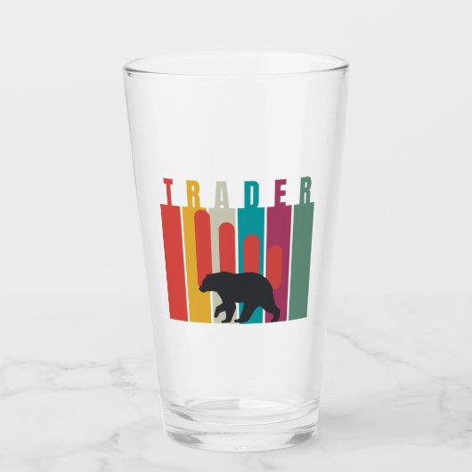 Bearish market | Trader | Simple design Glas (Voorkant)
