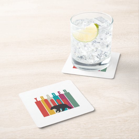 Bearish market | Trader | Simple design Kartonnen Onderzetters (Insitu)