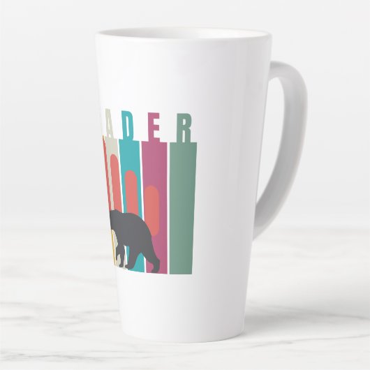 Bearish market | Trader | Simple design Latte Mok (Rechterhoek)