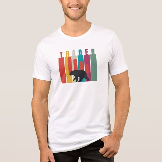 bearish markt | handelaar | Eenvoudig ontwerp Tri-Blend Shirt (Voorkant)