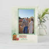 Bearista Coffee Bear "Beary Merry Christmas" Card Kaart (Staand voorkant)