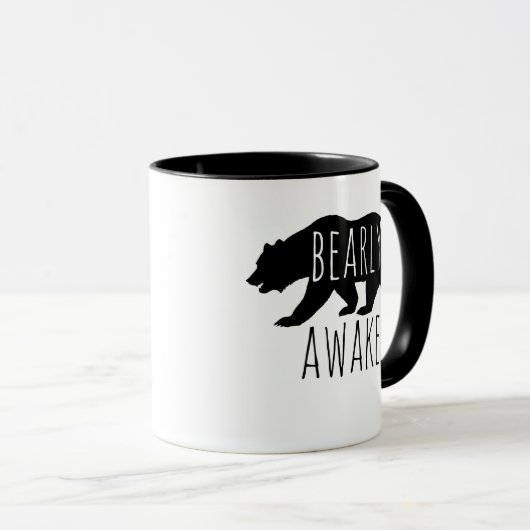 Bearly Awake | Barely Awake Coffee Mok (Voorkant rechts)