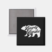 Bearly Awake Bear. Funny Bear Christmas Pajamas Gi Magneet (Voorkant / Achterkant)