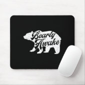 Bearly Awake Bear. Funny Bear Christmas Pajamas Gi Muismat (Met muis)