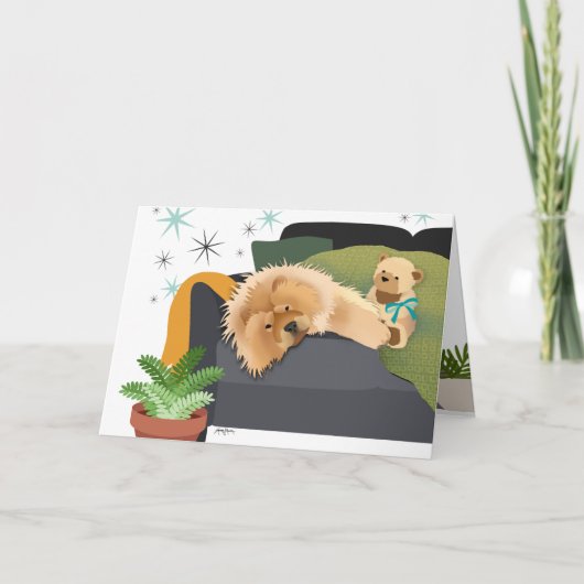 BEARLY AWAKE - CHOW art cards Feestdagen Kaart (Voorkant)