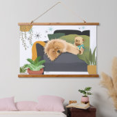 BEARLY AWAKE - CHOW-hout met tapijt Hangend Wandkleed (Slaapkamer)