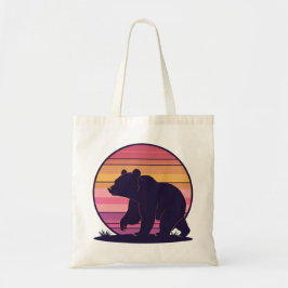 Bearly Awake – Funny Retro Beer Sunset Tote Bag