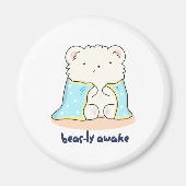 Bearly Awake Funny Sleepy Beer Pun Magneet (Voorkant)