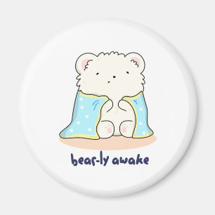 Bearly Awake Funny Sleepy Beer Pun Magneet