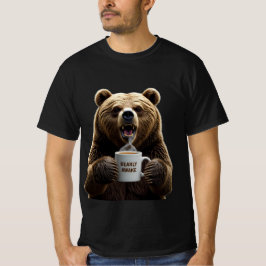 Bearly Awake: Grumpy Beer Coffee Graphic T-shirt