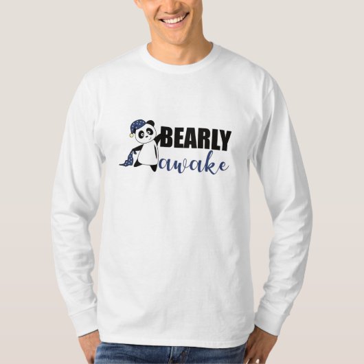 Bearly Awake Panda Sleepyhead Teddy T-shirt (Voorkant)