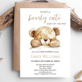 Bearly Cute Baby Shower | Neutrale minimalistische Kaart
