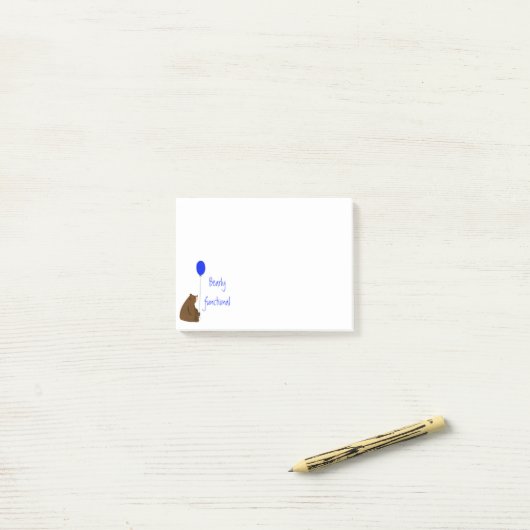 Bearly Functional, Fun Balloon Beer Quote Post-it® Notes (Op bureau)