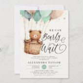 Bearly Hete Luchtballonnen Sage Groene Baby Boy Do Kaart (Voorkant)