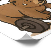 Bearly Is Shape - Gewichtheffen Beer Workout Gym L Poster (Hoek)