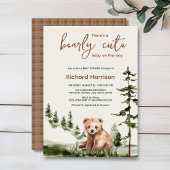 Bearly schattig waterverf bos beer baby shower kaart