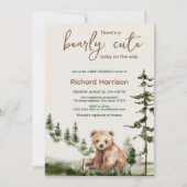 Bearly schattig waterverf bos beer baby shower kaart (Voorkant)