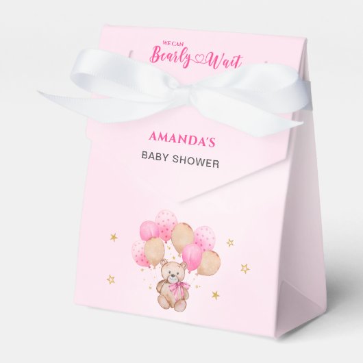 Bearly Wait Baby Shower Bedankdoosjes (Voorkant Zijde)