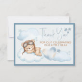 Bearly Wait Baby Shower Bedankkaart (Voorkant)