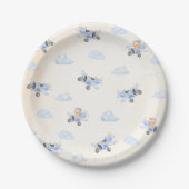 Bearly Wait Baby Shower Flying Bear & Cloud  Papieren Bordje (Voorkant)