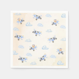 Bearly Wait Baby Shower Flying Bear & Cloud  Servet
