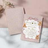 Bearly Wait Baby Shower Knuffelbeer Klassiek Cute Kaart