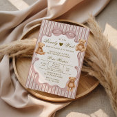 Bearly Wait Baby Shower Knuffelbeer Klassiek Cute Kaart