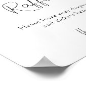 Bearly Wait Baby shower Luier Raffle Sign Poster (Hoek)